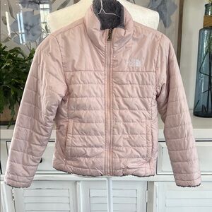 The North Face Women's Light Pink Puffer Jacket, Size S